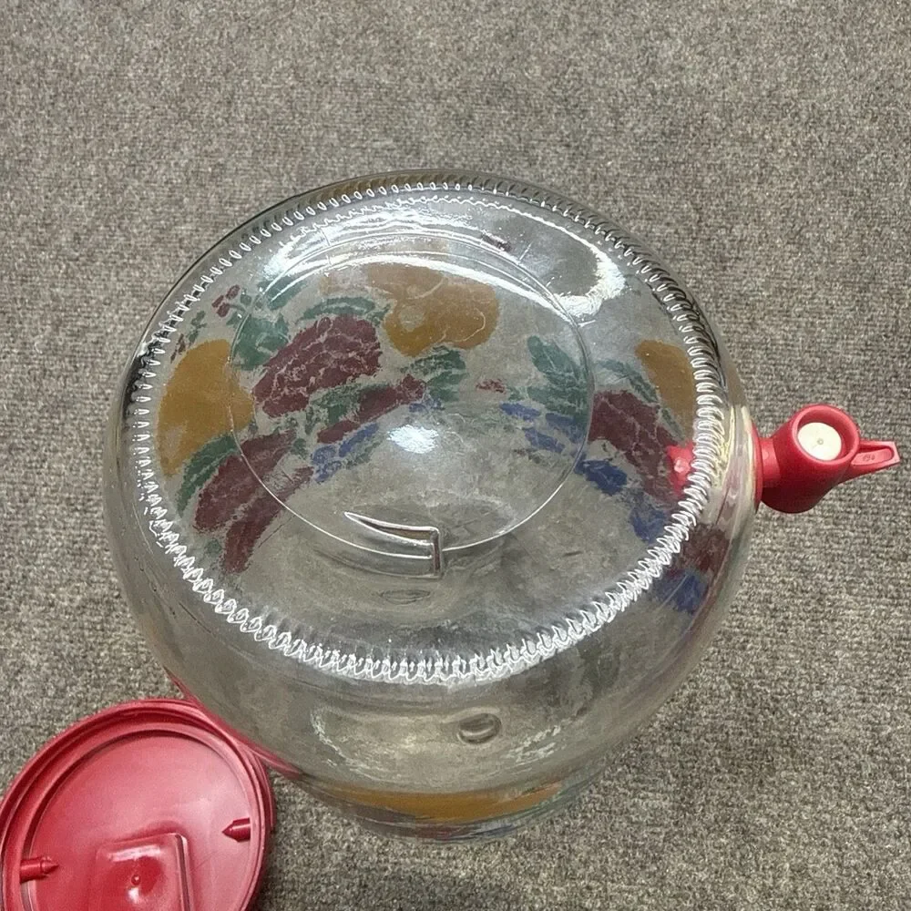 Vintage Anchor Hocking Glass Beverage Dispenser Sun Tea 90’s